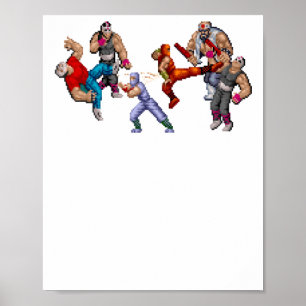 Ninja Gaiden Arcade Brawl Sticker Poster
