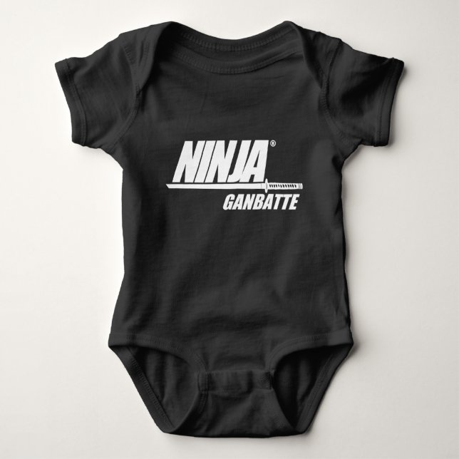 Ninja Ganbatte Baby Bodysuit (Front)