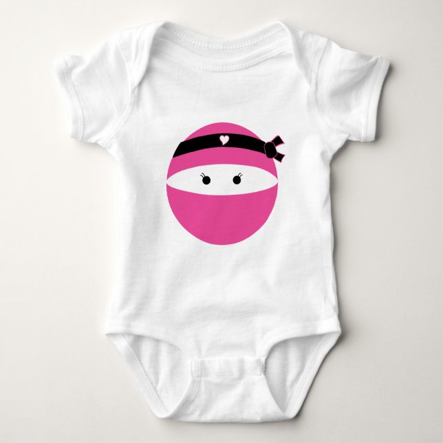 Ninja Girl Baby Bodysuit (Front)