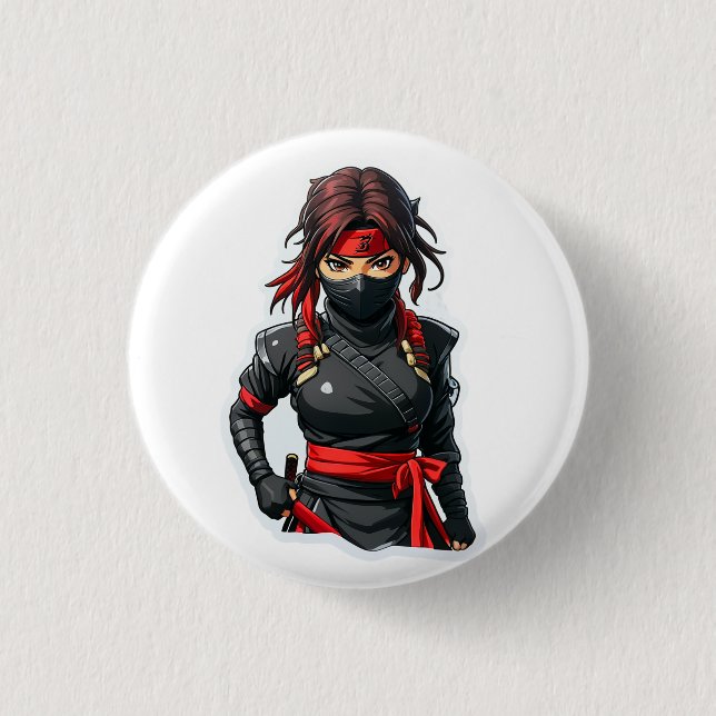Ninja Girl Button (Front)