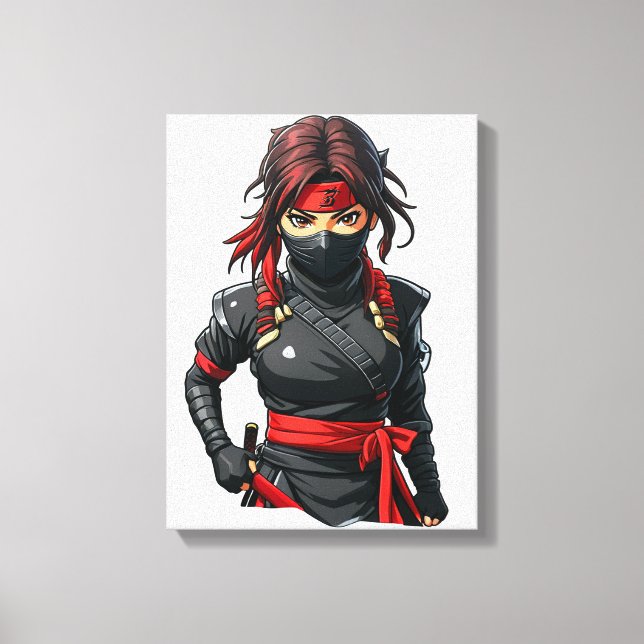 Ninja Girl Canvas Print (Front)