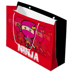 Ninja Girl Christmas Large Gift Bag