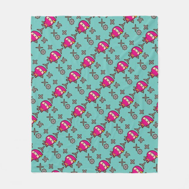 Ninja Girl Fleece Blanket (Front)
