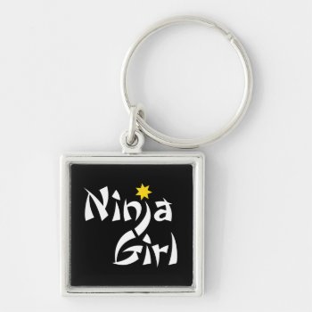Ninja Girl Keychain by Iantos_Place at Zazzle