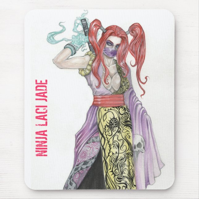 Ninja Girl Laci Jade Mouse Pad (Front)