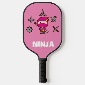 Ninja Girl Pickleball Paddle by Miyajiman at Zazzle