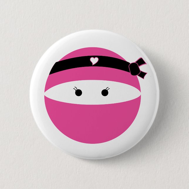 Ninja Girl Pinback Button (Front)