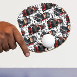 Ninja Girls Anime With Text Pattern Design Ping Pong Paddle