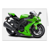 Ninja Green Bike (Front Horizontal)