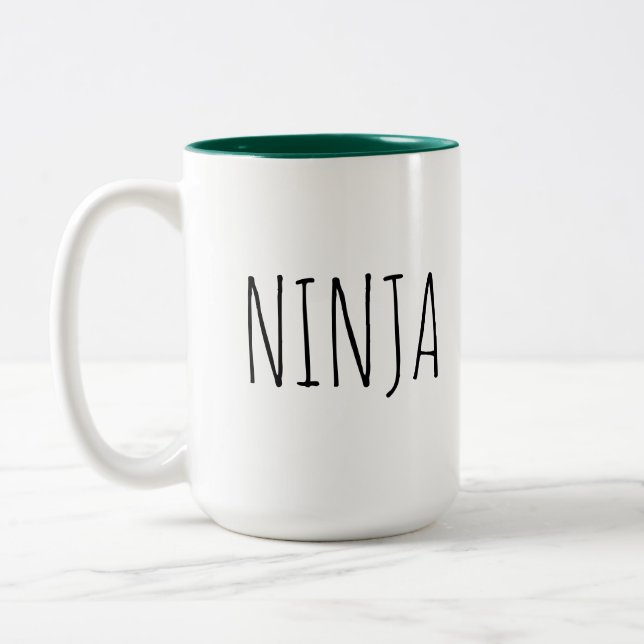 Ninja Green Interior Inside Coffee Mug (Left)