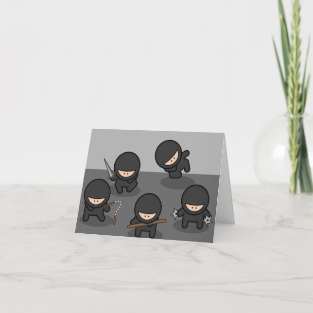 Ninja Greeting Card or Note Card (Blank Inside) (Front)