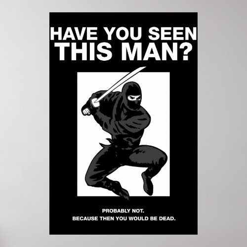 Ninja _ Have You Seen This Man Poster