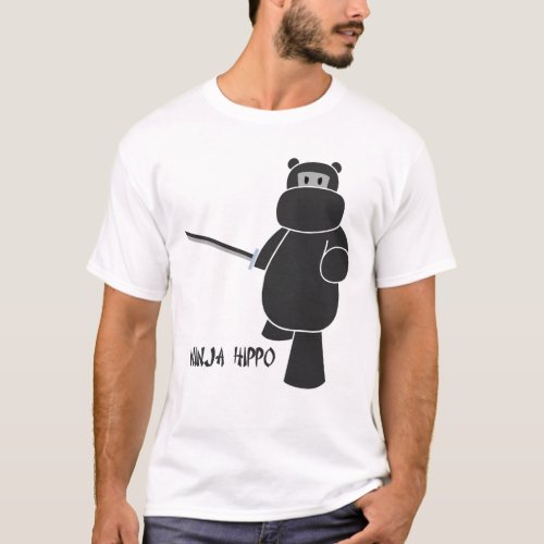 Ninja Hippo _ Ready for battle T_Shirt