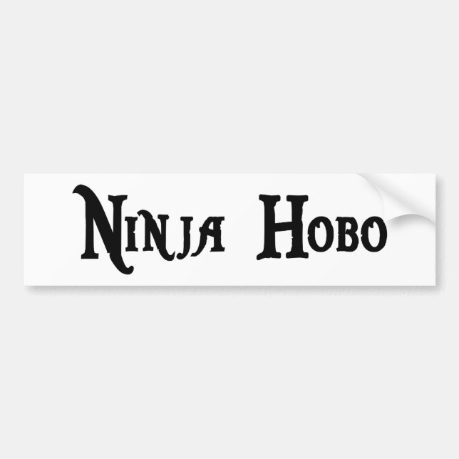 Ninja Hobo Bumper Sticker (Front)