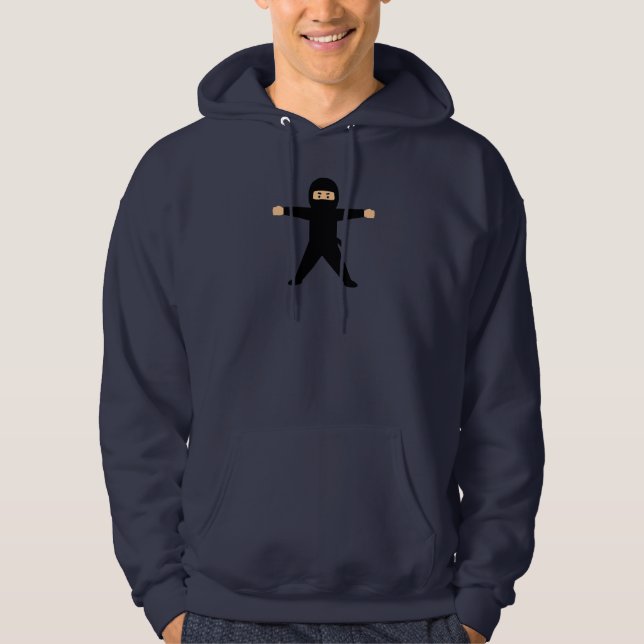 Ninja holding on to the hoodie strings (Front)