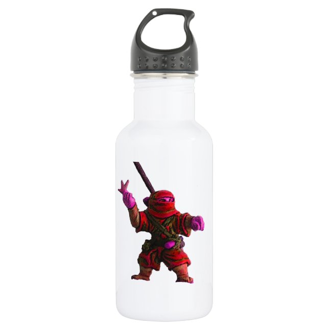 Ninja in Red Water Bottle (Front)