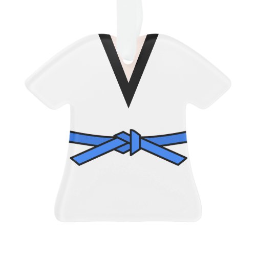 Ninja In Training Blue Belt Personalized Ornament