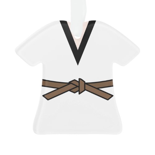 Ninja In Training Brown Belt Personalized Ornament