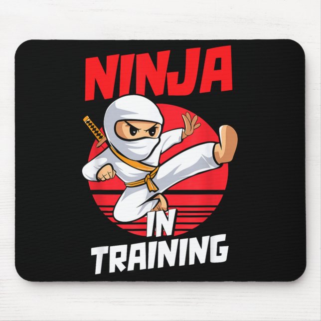 Ninja In Training Costume Party Warrior Boys Girls Mouse Pad (Front)