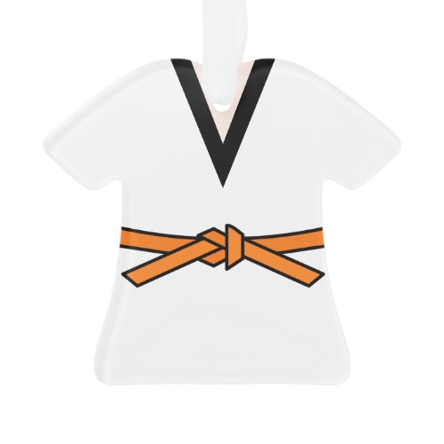 Ninja In Training Orange Belt Personalized Ornament