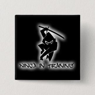 ninja in training pinback button