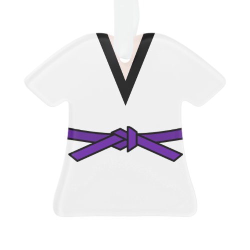 Ninja In Training Purple Belt Personalized Ornament