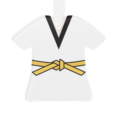 Ninja In Training Yellow Belt Ornament