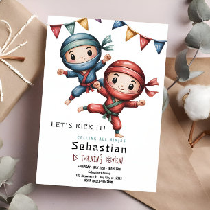 Ninja Karate Birthday Invitation
