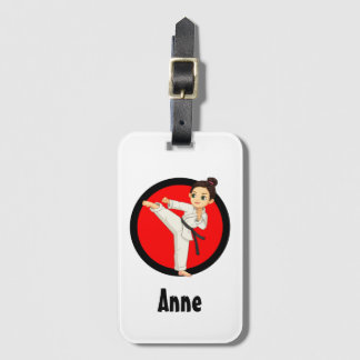 Ninja/Karate Girl Luggage Tag