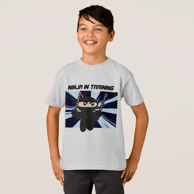 NINJA KIDS TSHIRTS, NINJA IN TRAINING BOYS SHIRT (Front Full)