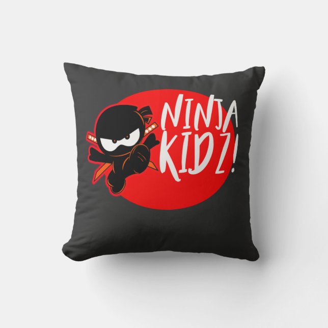 ninja kidz tv throw pillow (Front)