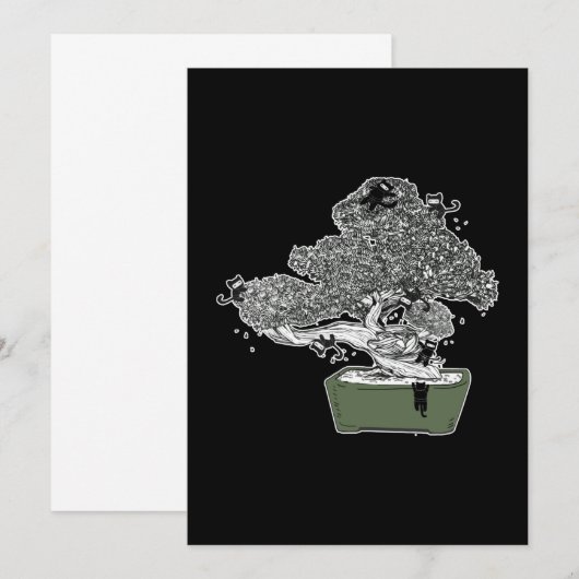 Ninja Kitty Cats Bonsai Tree Japanese Buddhist Zen (Front/Back)