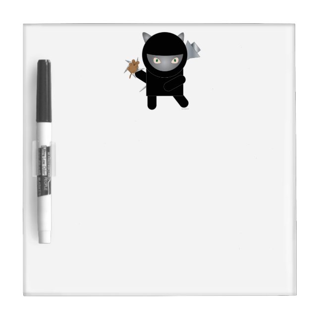 Ninja Kitty Dry-Erase Board (Front)