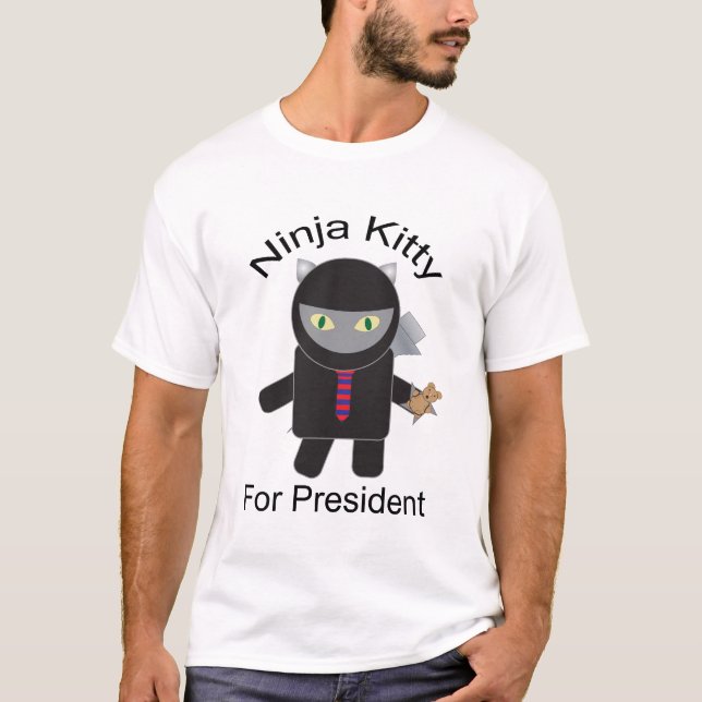 Ninja Kitty For President Shirt (Front)