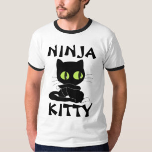 NINJA KITTY funny Cat t-shirts