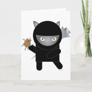 ninja kitty greeting card