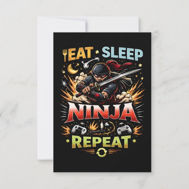 Ninja Life Loop Thank You Card (Front)