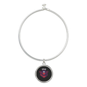 Ninja Logo – Bold Warrior Emblem Bangle Bracelet