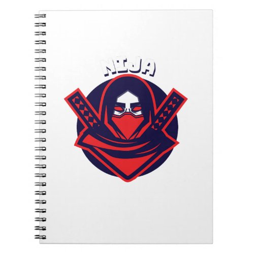 Ninja Logo – Bold Warrior Emblem Notebook