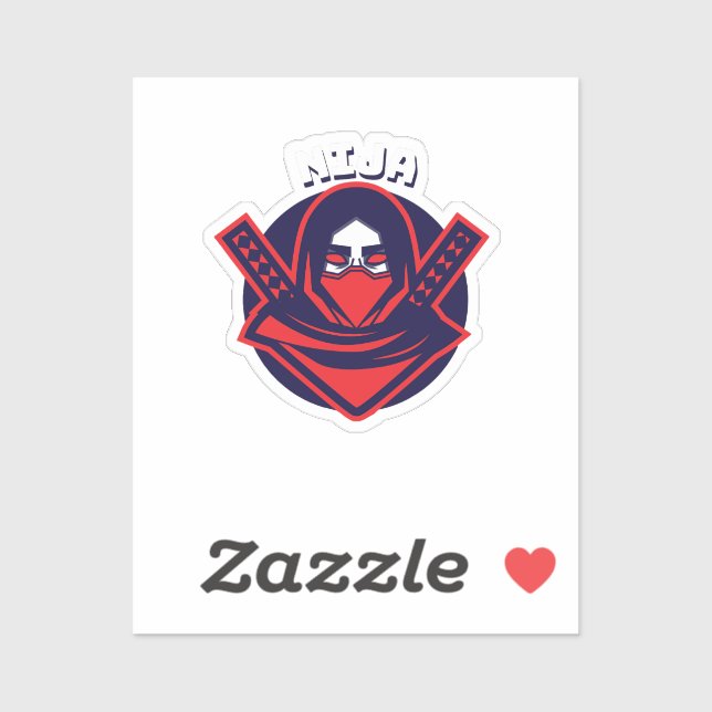 Ninja Logo – Bold Warrior Emblem Sticker (Sheet)
