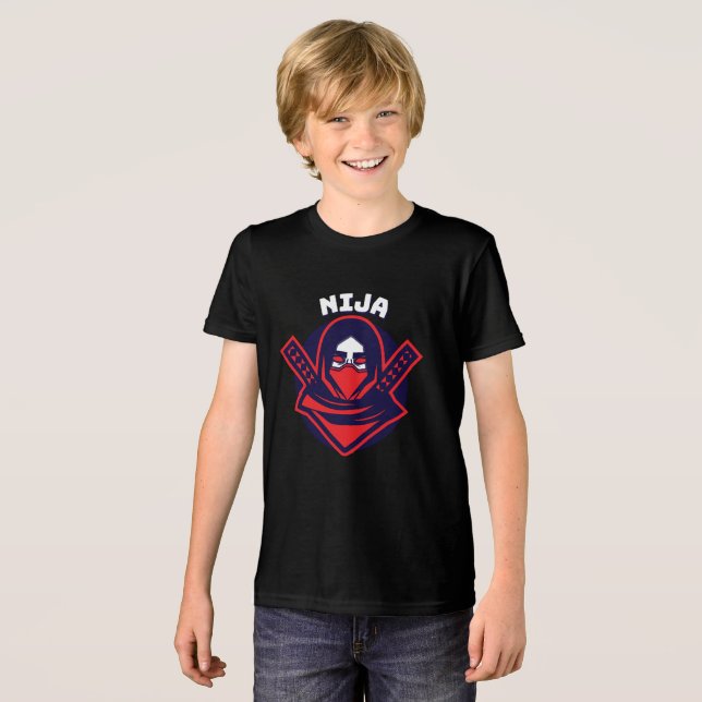 Ninja Logo – Bold Warrior Emblem Tri-Blend Shirt (Front Full)