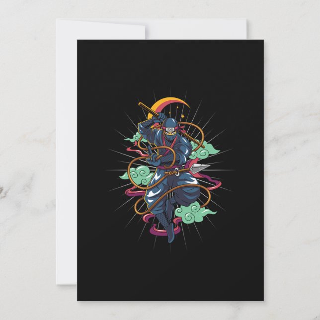 Ninja Manga Anime Japanese Manga Fans Gift Invitation (Front)