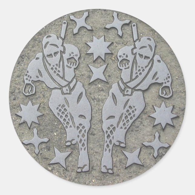 Ninja Manhole Classic Round Sticker (Front)