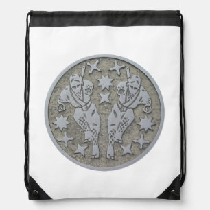 Ninja Manhole Drawstring Bag