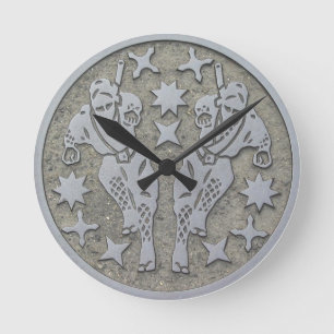 Ninja Manhole Round Clock