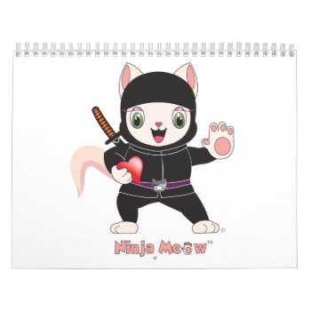 Ninja Meow™ Calendar by CUTEbrandsOFFICE at Zazzle