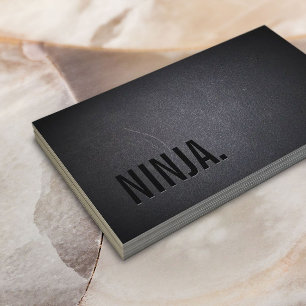Ninja Minimalist Bold Text Professional Dark Business Card