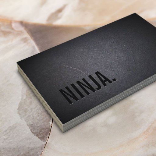 Customizable Professional Black Out Ninja Business Card