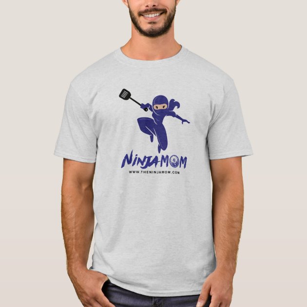 Ninja Mom® Crew Neck T-Shirt – Gray 