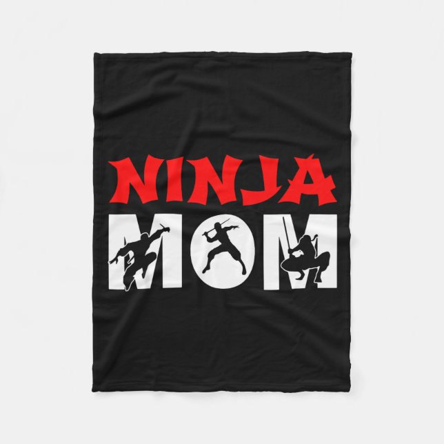 Ninja Mom Funny Ninja Mom For Women  Fleece Blanket (Front)